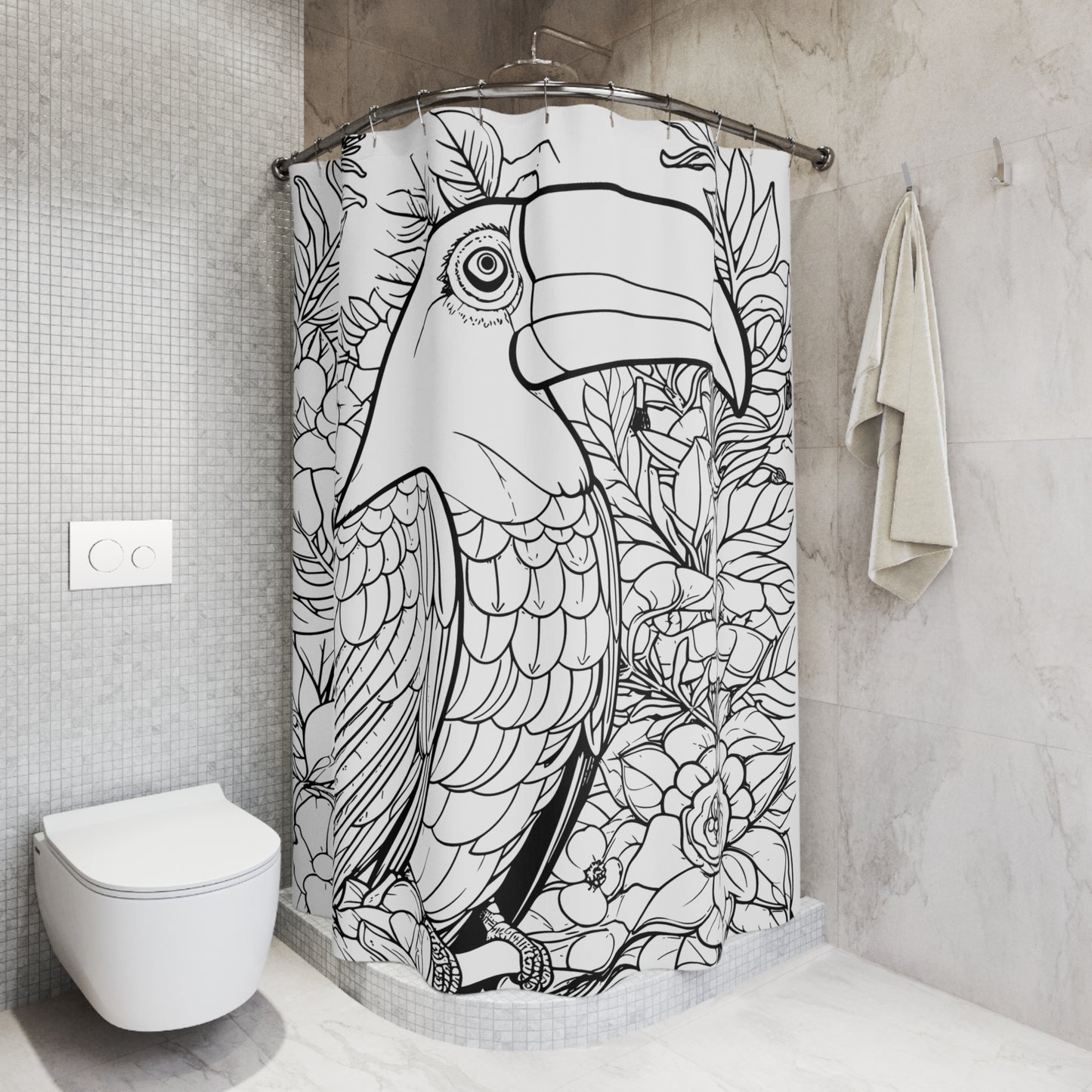 Toucan Pen & Ink Art Shower Curtain