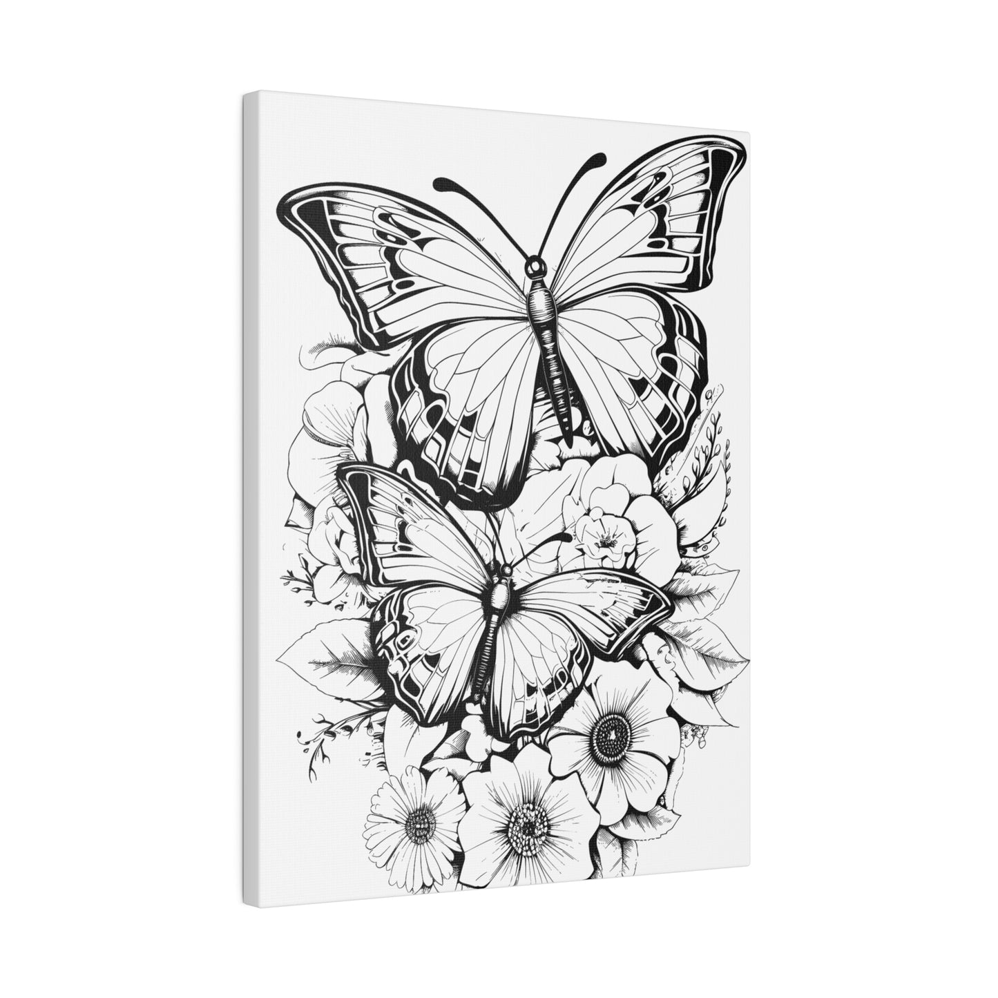 Butterfly Coloring Canvas, Stretched, 0.75"