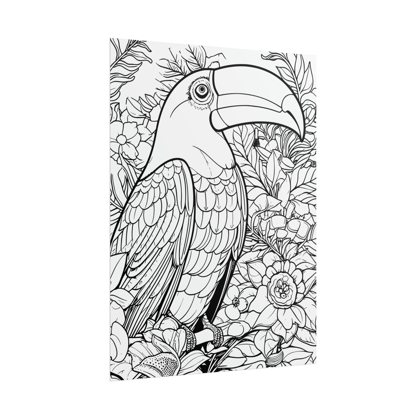 Toucan Exotic Birds Coloring Art Posters